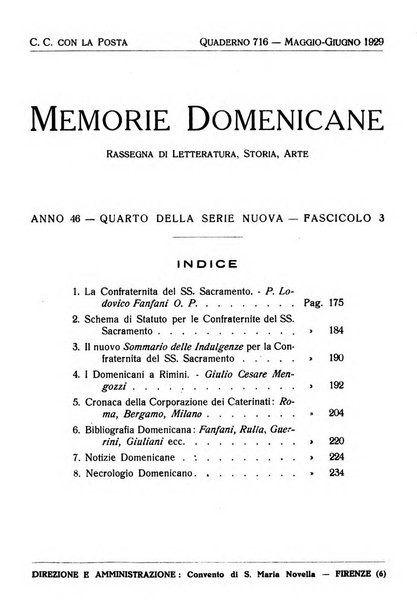 Memorie domenicane rivista di religione, storia, arte