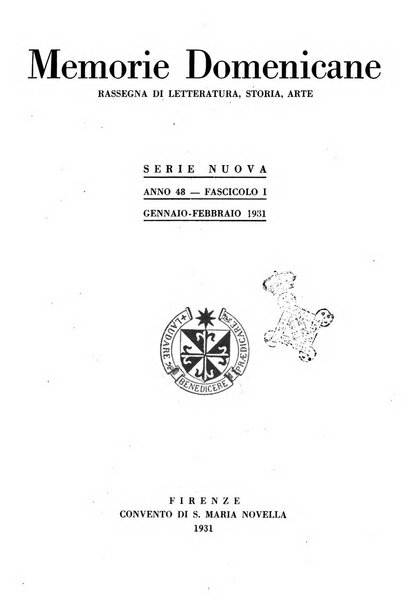 Memorie domenicane rivista di religione, storia, arte