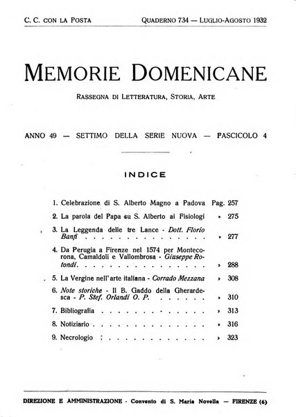 Memorie domenicane rivista di religione, storia, arte