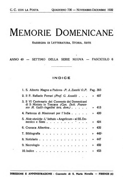 Memorie domenicane rivista di religione, storia, arte