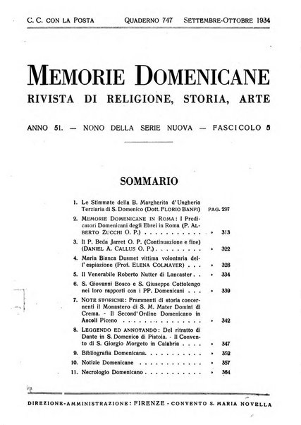 Memorie domenicane rivista di religione, storia, arte