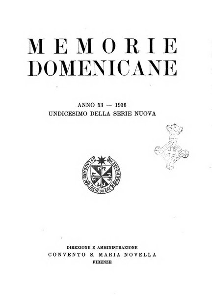 Memorie domenicane rivista di religione, storia, arte