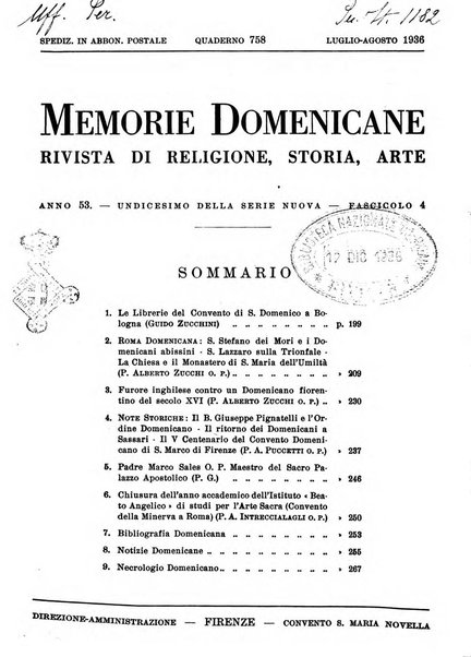 Memorie domenicane rivista di religione, storia, arte