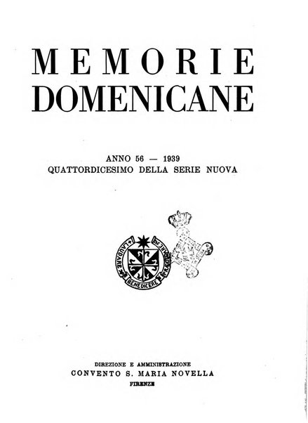 Memorie domenicane rivista di religione, storia, arte