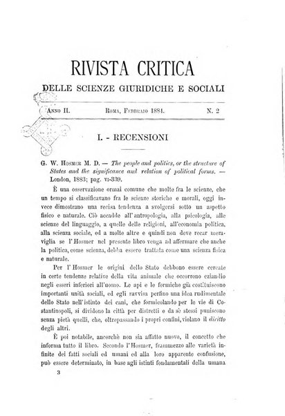 Rivista critica delle scienze giuridiche e sociali