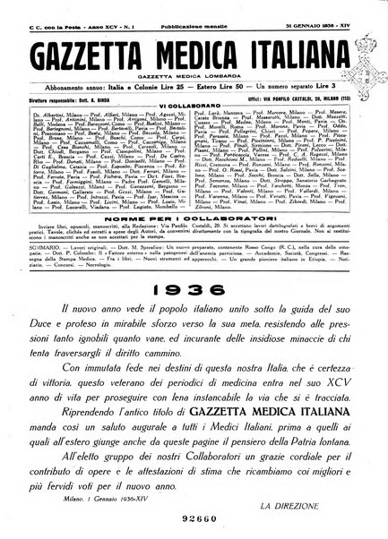 Gazzetta medica italiana