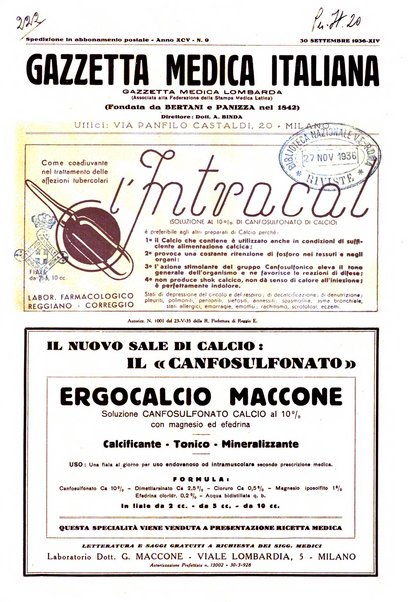 Gazzetta medica italiana