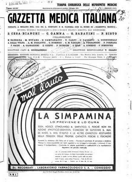 Gazzetta medica italiana