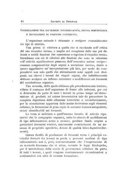 Archivi di biologia applicata alla patologia, alla clinica e all'igiene periodico bimestrale