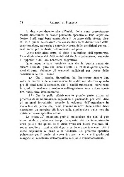 Archivi di biologia applicata alla patologia, alla clinica e all'igiene periodico bimestrale