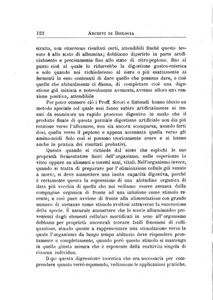 Archivi di biologia applicata alla patologia, alla clinica e all'igiene periodico bimestrale