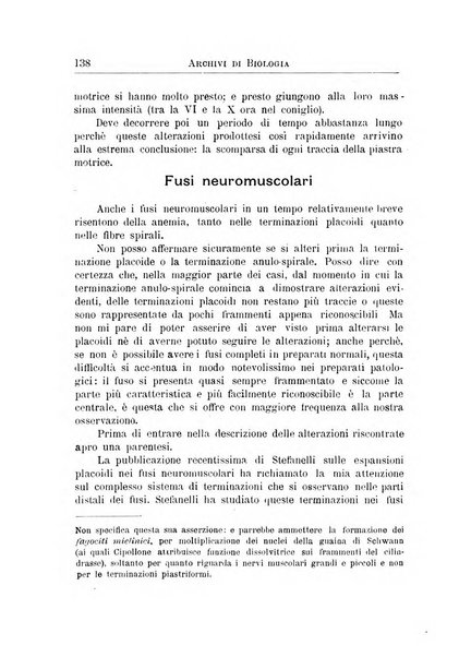 Archivi di biologia applicata alla patologia, alla clinica e all'igiene periodico bimestrale