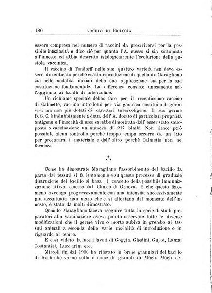 Archivi di biologia applicata alla patologia, alla clinica e all'igiene periodico bimestrale