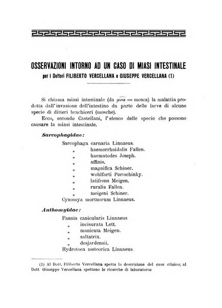 Archivi di biologia applicata alla patologia, alla clinica e all'igiene periodico bimestrale