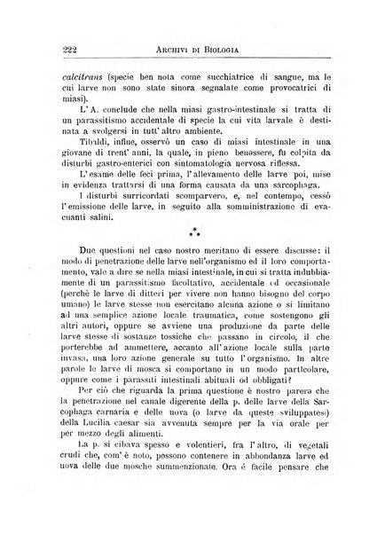 Archivi di biologia applicata alla patologia, alla clinica e all'igiene periodico bimestrale