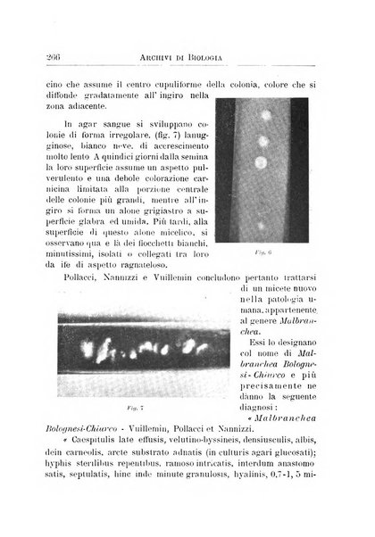 Archivi di biologia applicata alla patologia, alla clinica e all'igiene periodico bimestrale