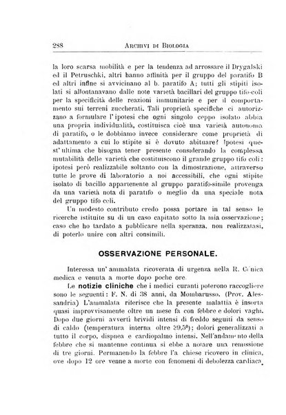 Archivi di biologia applicata alla patologia, alla clinica e all'igiene periodico bimestrale