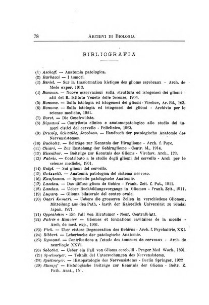 Archivi di biologia applicata alla patologia, alla clinica e all'igiene periodico bimestrale