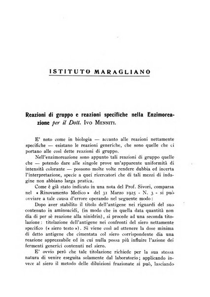 Archivi di biologia applicata alla patologia, alla clinica e all'igiene periodico bimestrale