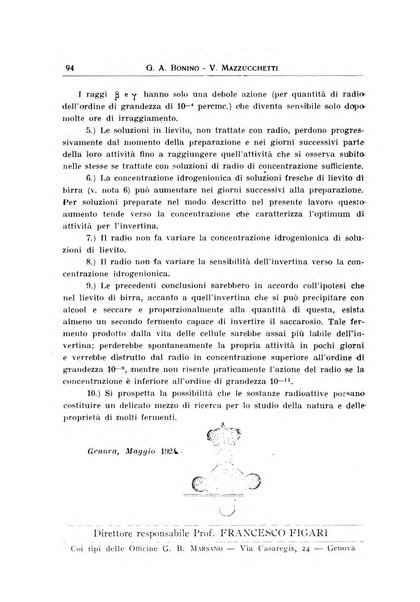 Archivi di biologia applicata alla patologia, alla clinica e all'igiene periodico bimestrale