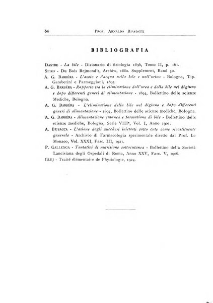 Archivi di biologia applicata alla patologia, alla clinica e all'igiene periodico bimestrale