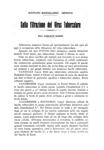 Archivi di biologia applicata alla patologia, alla clinica e all'igiene periodico bimestrale