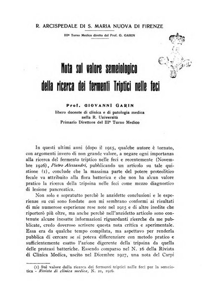 Archivi di biologia applicata alla patologia, alla clinica e all'igiene periodico bimestrale