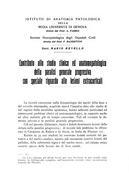 Archivi di biologia applicata alla patologia, alla clinica e all'igiene periodico bimestrale