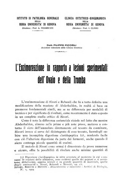 Archivi di biologia applicata alla patologia, alla clinica e all'igiene periodico bimestrale