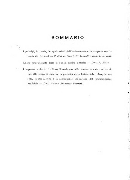 Archivi di biologia applicata alla patologia, alla clinica e all'igiene periodico bimestrale