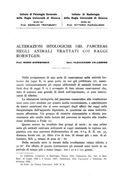 Archivi di biologia applicata alla patologia, alla clinica e all'igiene periodico bimestrale