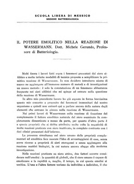 Archivi di biologia applicata alla patologia, alla clinica e all'igiene periodico bimestrale