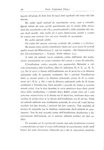 Archivi di biologia applicata alla patologia, alla clinica e all'igiene periodico bimestrale