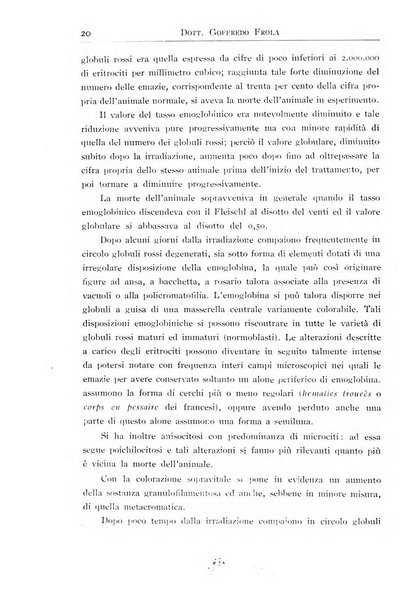 Archivi di biologia applicata alla patologia, alla clinica e all'igiene periodico bimestrale