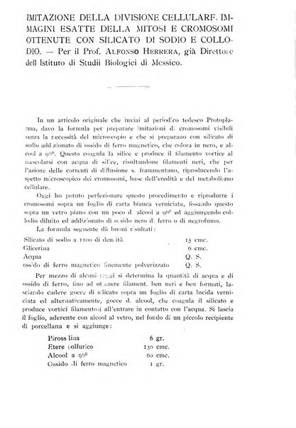 Archivi di biologia applicata alla patologia, alla clinica e all'igiene periodico bimestrale