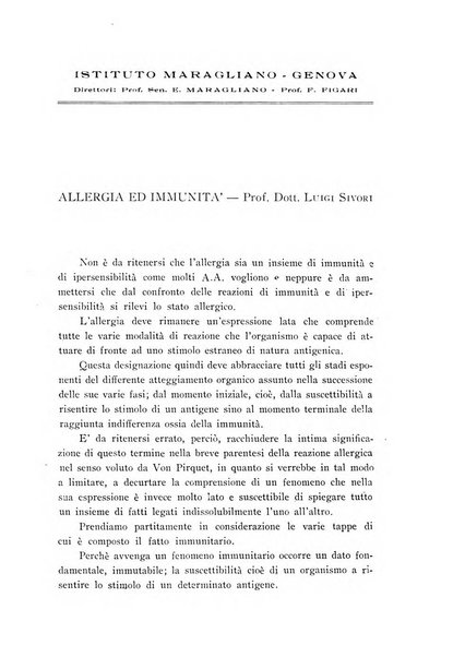 Annali dell'Istituto Maragliano archivi di biologia applicata alla patologia, alla clinica e all'igiene