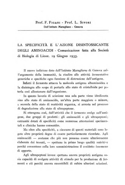 Annali dell'Istituto Maragliano archivi di biologia applicata alla patologia, alla clinica e all'igiene