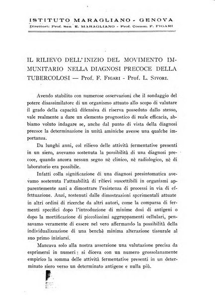 Annali dell'Istituto Maragliano archivi di biologia applicata alla patologia, alla clinica e all'igiene