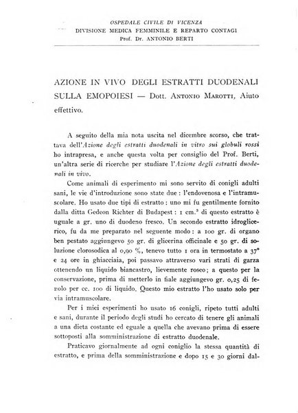 Annali dell'Istituto Maragliano archivi di biologia applicata alla patologia, alla clinica e all'igiene