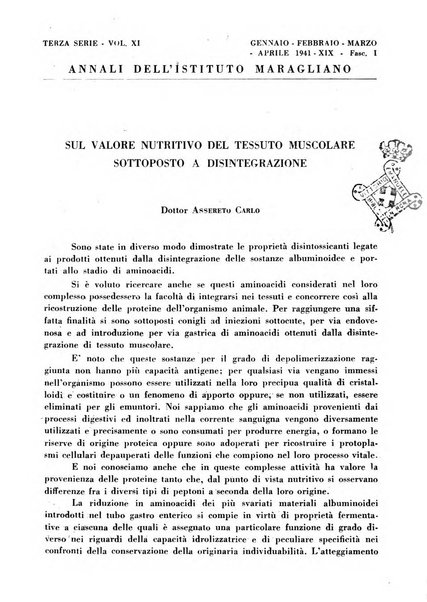 Annali dell'Istituto Maragliano archivi di biologia applicata alla patologia, alla clinica e all'igiene