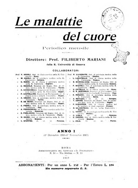 Malattie del cuore e dei vasi periodico mensile