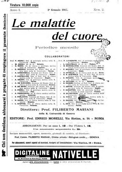 Malattie del cuore e dei vasi periodico mensile