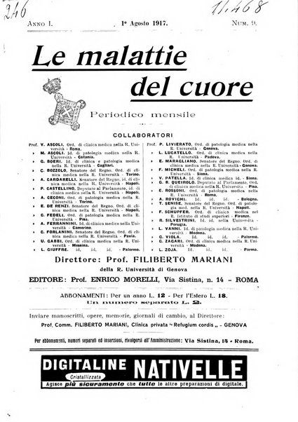 Malattie del cuore e dei vasi periodico mensile