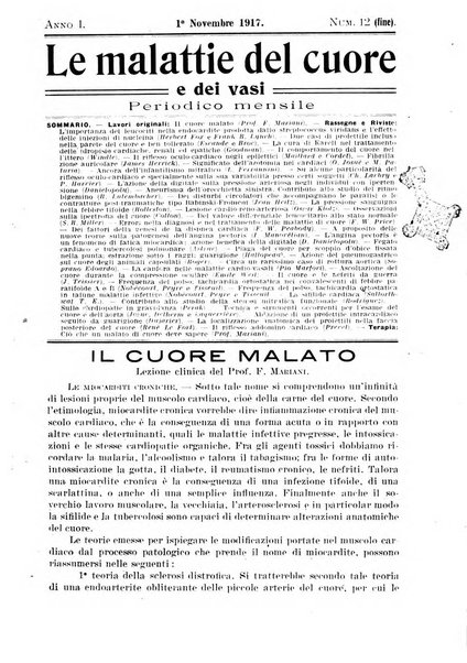 Malattie del cuore e dei vasi periodico mensile