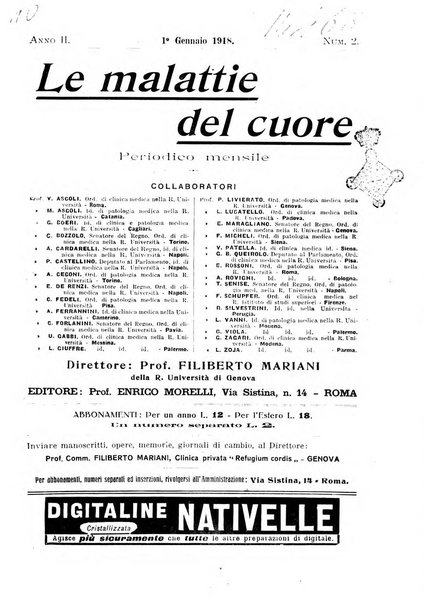 Malattie del cuore e dei vasi periodico mensile