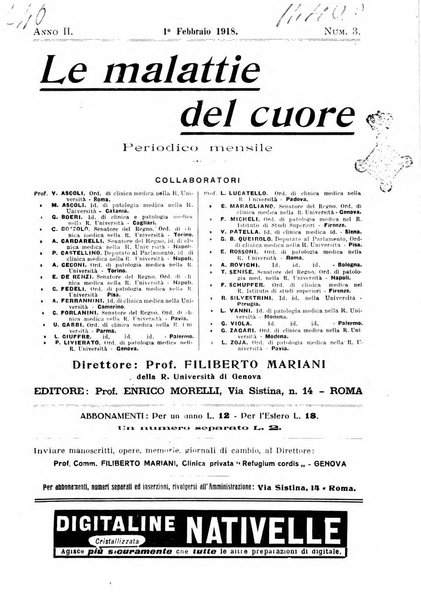 Malattie del cuore e dei vasi periodico mensile