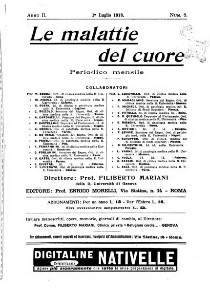 Malattie del cuore e dei vasi periodico mensile