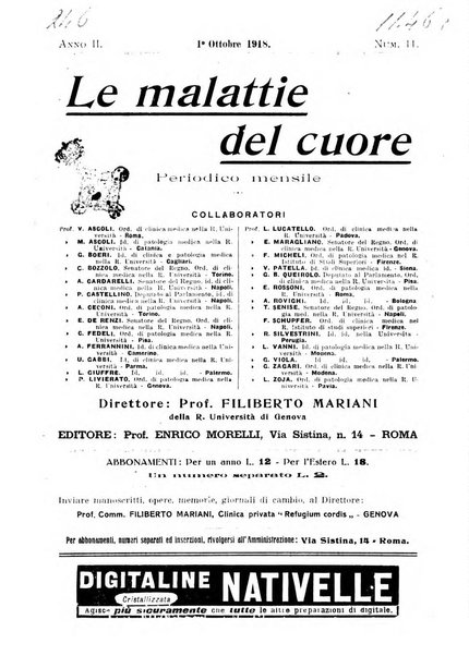 Malattie del cuore e dei vasi periodico mensile