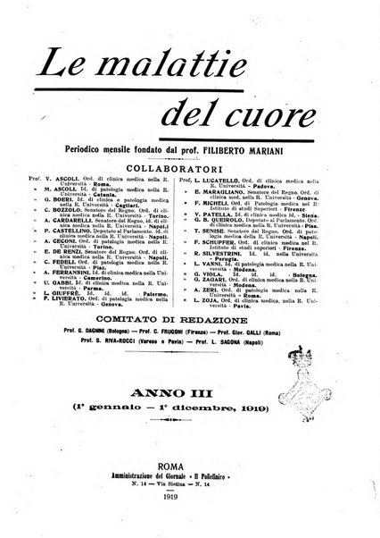 Malattie del cuore e dei vasi periodico mensile