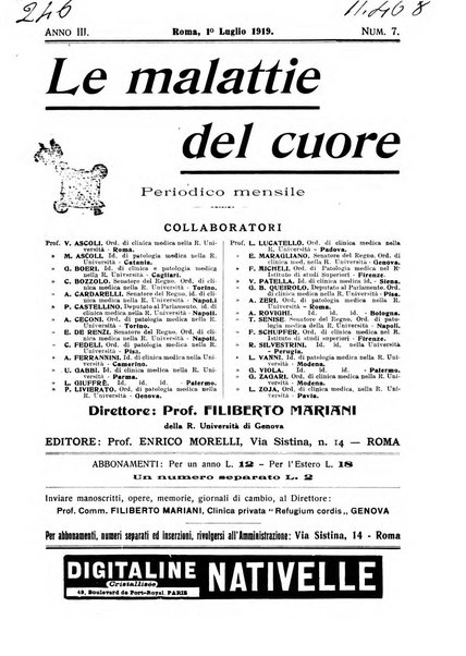 Malattie del cuore e dei vasi periodico mensile